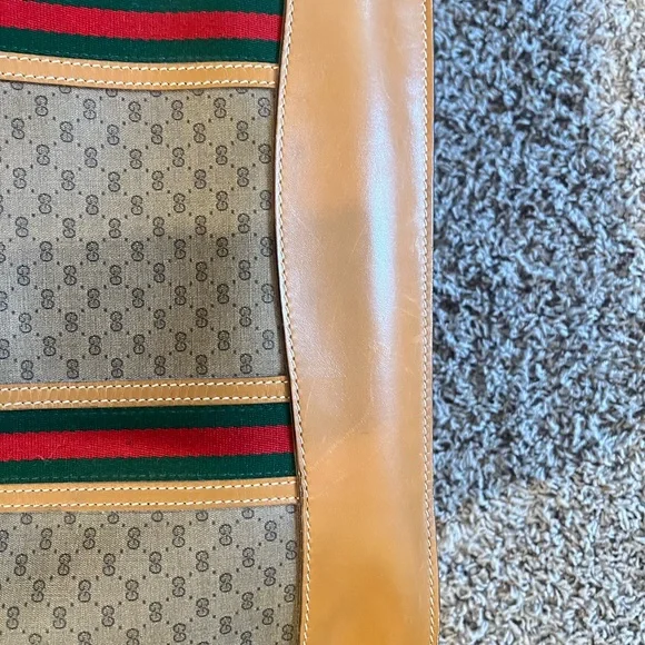 GUCCI Logo Sherry GG Pattern Travel Hand Bag (Vintage, Large) - Picture 3 of 7